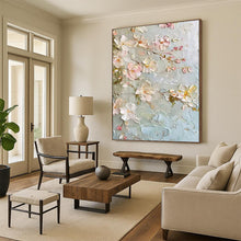 Load image into Gallery viewer, “Cherry Blossom Textured Art” - 3D Floral Art on Canvas DKH1392
