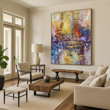 Load image into Gallery viewer, Vibrant Cityscape Abstract Acrylic Art - Suited for Urban Loft &amp; Creative Office LargeART0545

