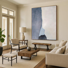 Load image into Gallery viewer, “Grey and White Geometric Abstract” - Minimalist Abstract Art on Canvas DKH1539
