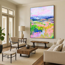 Load image into Gallery viewer, “Pastel Landscape Dreams” Abstract Impressionist - Inspired Painting on Canvas, Cheerful Scenic Art DKH934
