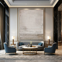 Load image into Gallery viewer, Hand - painted Massive Beige Textured Abstract Acrylic Art for Minimalist Hallways LargeART0121
