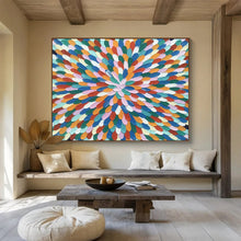Load image into Gallery viewer, Colorful Petal - Shaped Abstract Painting for Bohemian Living Room &amp; Artistic Café DKH121
