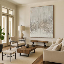 Load image into Gallery viewer, Monumental Textured Gray Abstract Acrylic for Industrial - Style Loft LargeART0270
