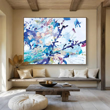 Load image into Gallery viewer, Colorful Floral Abstract Splash Acrylic painting DLZ147
