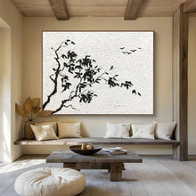 Load image into Gallery viewer, Black - White Ink - Style Abstract Painting On Canvas DKH451
