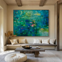 Load image into Gallery viewer, Green - Toned Abstract Landscape Art for Nature - Lovers’ Study &amp; Eco - Friendly Café DKH037
