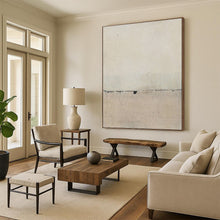 Load image into Gallery viewer, “Subtle Beige and Black” - Monochromatic Abstract Art on Canvas DKH1420
