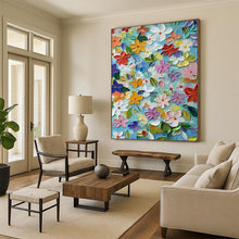 Load image into Gallery viewer, “Colorful 3D Flower Field” - Impasto Floral Art on Canvas DKH1551
