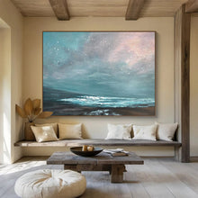 Load image into Gallery viewer, Pastel Starry Sea Abstract Art for Bohemian Bedroom &amp; Light - Filled Café DKH106
