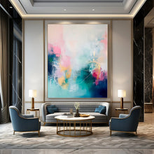 Load image into Gallery viewer, Soft Color Abstract Canvas Painting, Perfect for Romantic Bedroom &amp; Calming Spa Area LargeART1173
