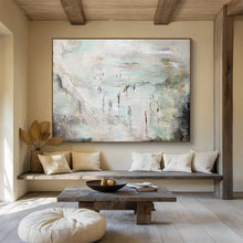 Load image into Gallery viewer, Hand - painted Large - dimension Abstract Beach Scene Acrylic Art for Coastal - Themed Living Rooms LargeART1774
