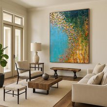 Load image into Gallery viewer, Hand - painted Massive Riverbank Abstract Scene Acrylic Art for Rustic Dining Rooms LargeART0067
