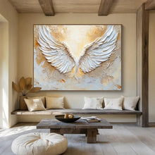 Load image into Gallery viewer, Textured White Wings Abstract Painting On Canvas DKH455
