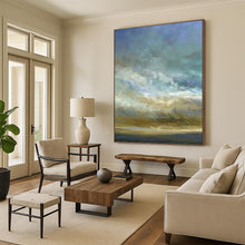 Load image into Gallery viewer, “Dreamy Sky Horizons” Abstract Cloudscape Painting on Canvas, Soothing Wall Art DKH953
