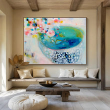 Load image into Gallery viewer, Colorful Floral - Inspired Abstract Art for Cozy Living Room &amp; Feminine Café DKH062
