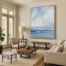 Load image into Gallery viewer, “Dreamy Coastal Hues” Abstract Seaside Painting on Canvas, Serene Beach Art DKH957
