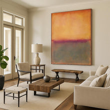Load image into Gallery viewer, “Orange and Purple Color Blocks” - Orange, Purple, Grey Abstract Art on Canvas DKH1239
