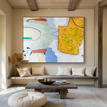 Load image into Gallery viewer, Hand - painted Extensive Soft - Hued Geometric Abstract Acrylic Art for Serene Bedrooms LargeART1809
