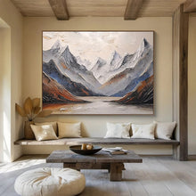 Load image into Gallery viewer, Textured Mountain - Lake Abstract Painting On Canvas DKH456
