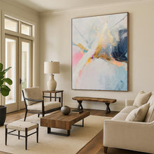 Load image into Gallery viewer, “Colorful Abstract with Gold Accents” Abstract Painting on Canvas, Modern Decor Highlight DKH995
