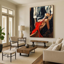 Load image into Gallery viewer, “Sensual Red - Dress Figure” - Expressive Figurative Art on Canvas DKH1611
