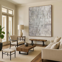 Load image into Gallery viewer, “Gray Waves: Textured Abstract” Abstract Painting on Canvas, Industrial Modern Decor DKH1042
