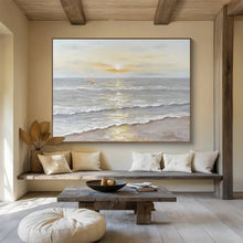 Load image into Gallery viewer, “Serene Seaside Sunset” - Realistic - Inspired Abstract Acrylic, Good for Beach House and Bedroom DLZ249
