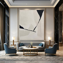 Load image into Gallery viewer, Large - Format Hand - painted Black &amp; White Geometric Cut - out Acrylic Art for Modern Offices LargeART0147
