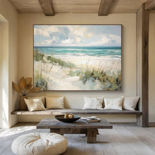 Load image into Gallery viewer, Coastal Abstract Painting with Soft Tones for Beach House Living Room &amp; Relaxing Spa DKH171
