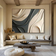 Load image into Gallery viewer, 3D Curved Forms Abstract Painting (Neutral Tones) DKH523
