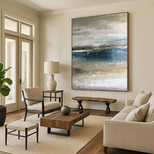 Load image into Gallery viewer, “Muted Coastal Tones” Abstract Seaside Painting on Canvas, Subtle Beach Art DKH945
