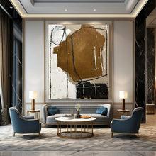 Load image into Gallery viewer, Earthy Tones Abstract Composition Abstract Canvas Painting, Perfect for Bohemian Bedroom &amp; Rustic Café LargeART1125
