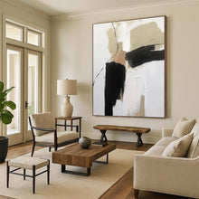 Load image into Gallery viewer, Custom Large - Scale Monochrome Subtle Abstract Art - Perfect for Minimalist Bedroom &amp; Serene Office Space LargeART0803
