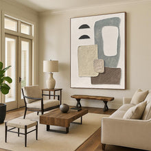 Load image into Gallery viewer, “Neutral Textured Collage” - Beige, Grey, Brown Abstract Art on Canvas DKH1135
