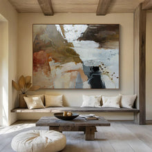 Load image into Gallery viewer, Earth - Toned Abstract Painting for Rustic Kitchen &amp; Cozy Library DKH133
