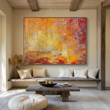 Load image into Gallery viewer, Warm - Toned Textured Abstract Painting for Cozy Living Room &amp; Art Gallery Lounge DKH192
