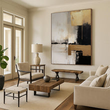 Load image into Gallery viewer, Minimalist Abstract Art, Metallic - Accented Neutral Painting for Luxury Living Room &amp; Chic Office LargeART2251
