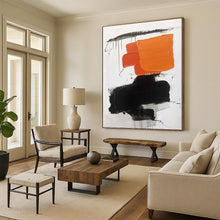 Load image into Gallery viewer, Large - Scale Orange - Black Bold Abstract Art - Ideal for Trendy Bar &amp; Creative Studio LargeART0802
