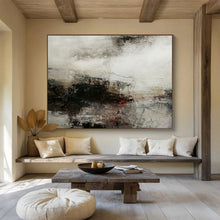Load image into Gallery viewer, Hand - painted Gray Abstract Landscape Acrylic Art for Industrial - Style Lounges LargeART1676
