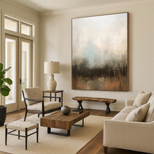 Load image into Gallery viewer, Large - Format Blue - Gray Abstract Mist Art for Modern Bedroom &amp; Spa Retreat LargeART0450
