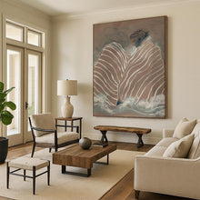 Load image into Gallery viewer, Striped Figure in Waves Abstract, Ideal for Serene Bathroom &amp; Spiritual Meditation Space LargeART2029
