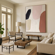Load image into Gallery viewer, Soft Pink, Beige, and Brown Shapes Acrylic Art - Great for Feminine - inspired Boudoir &amp; Cozy Reading Nook LargeART0656
