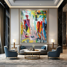 Load image into Gallery viewer, Colorful Figure Abstract Painting, Ideal for Bohemian Living Room &amp; Creative Studio LargeART1324
