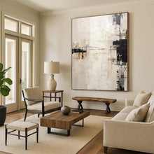 Load image into Gallery viewer, “Neutral Tones with Black Accents” – Understated Abstract with Subtle Textures DTP131
