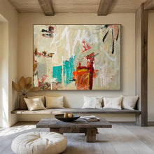 Load image into Gallery viewer, “Neutral and Colorful Abstract Fusion” - Minimalist - Inspired Abstract Acrylic, Ideal for Modern Bedroom and Study DLZ238
