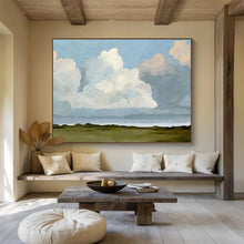 Load image into Gallery viewer, Serene Abstract Landscape Painting On Canvas DKH405
