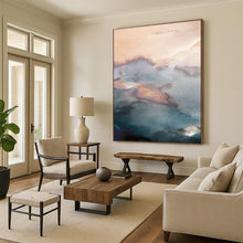 Load image into Gallery viewer, “Pastel Mist” - Blush, lavender, soft blue swirling like dawn clouds DTP164
