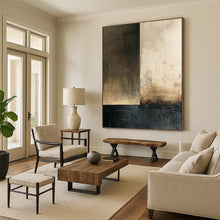 Load image into Gallery viewer, “Neutral Tones Abstract Divide” - Modernist Abstract Acrylic, Great for Industrial Loft and Art Gallery DTP016
