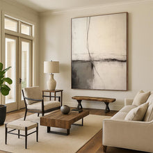 Load image into Gallery viewer, “Crossed Lines” – Thin black lines, soft gray, minimalist geometric forms DTP370
