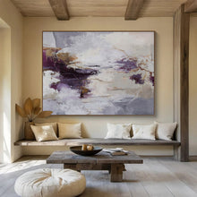 Load image into Gallery viewer, Purple and Grey Abstract Art for Bohemian Bedroom &amp; Art Gallery Wall DKH134
